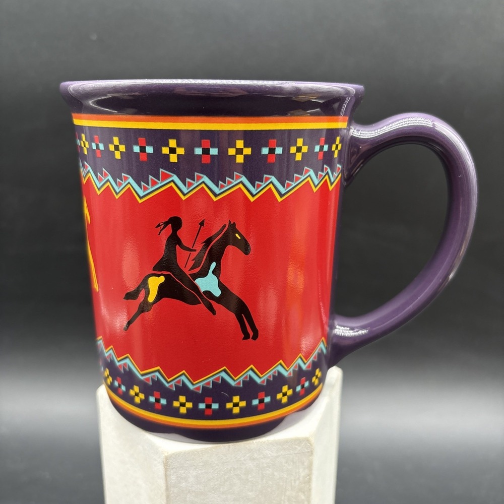 Pendleton Mills Celebrate Horse Tribal Blanket Lg 18oz Mug Legendary Collection